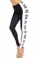 Wholesale Creamy Soft Keys of the Piano Plus Size Leggings - USA Fashion™