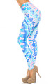 Wholesale Creamy Soft Bursting Blue Mandala Leggings - USA Fashion™