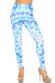 Wholesale Creamy Soft Bursting Blue Mandala Leggings - USA Fashion™