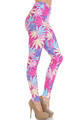 Wholesale Creamy Soft Pretty in Pink Marijuana Leggings - USA Fashion™