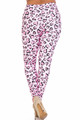 Wholesale Creamy Soft Pink Heart Leopard Plus Size Leggings - USA Fashion™
