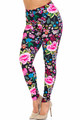 Wholesale Creamy Soft Floral Oasis Plus Size Leggings - USA Fashion™
