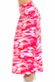 Wholesale Buttery Soft Pink Camouflage Maxi Skirt