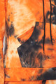 Close-up fabric swatch of Orange Wholesale Tie Dye 2 Piece Leggings and Hooded Jacket Set