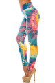 Wholesale Buttery Soft Multi-Color-Bold Tie Dye High Waisted Leggings - Plus Size