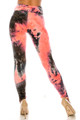 Wholesale Buttery Soft Coral Tie Dye High Waisted Leggings
