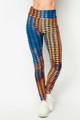Wholesale Orange and Blue Brazilian Figure Flatter Scrunch Butt Leggings