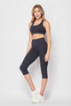 Wholesale Buttery Soft Basic Solid Capri and Crop Top Set