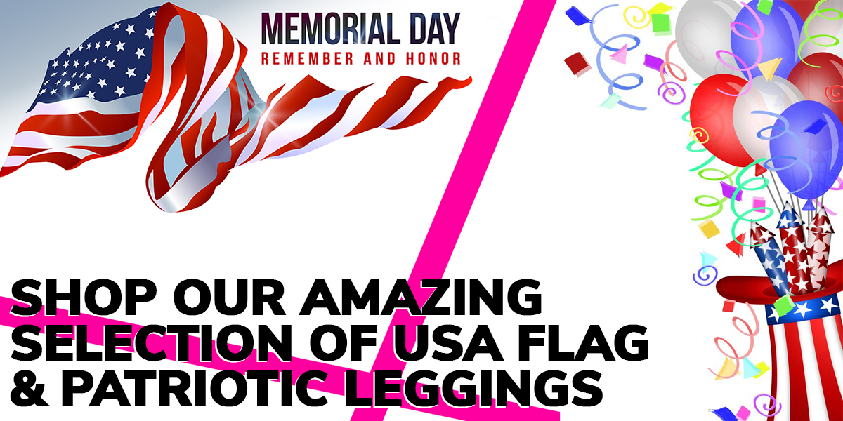 Shop Leggings Wholesale Memorial USA Flag Fashion and Leggings