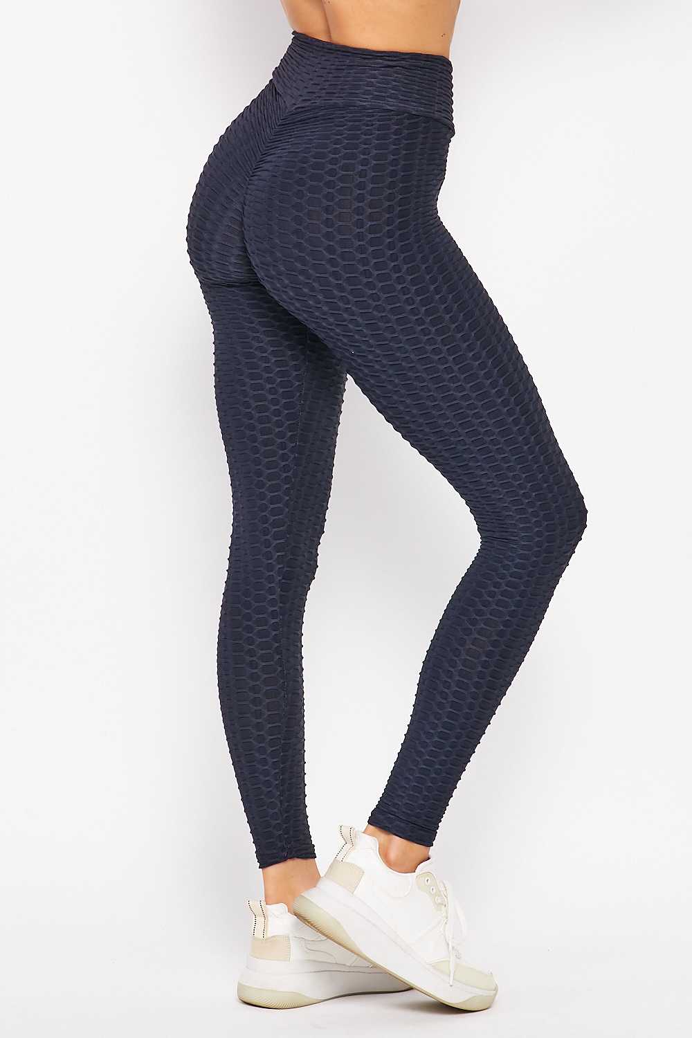 Wholesale Scrunch Butt Textured V-Waist High Waisted Leggings