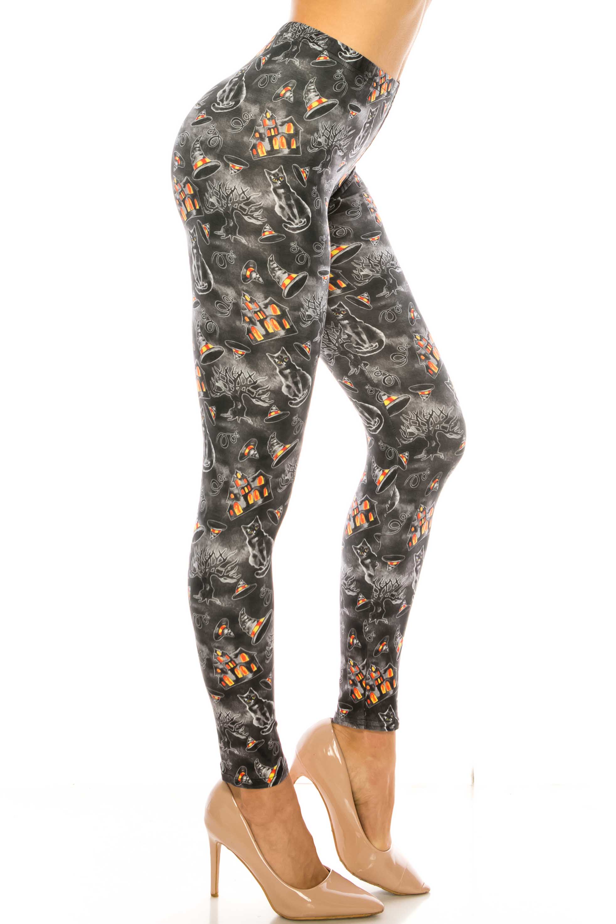 Wholesale Creamy Soft Haunted Halloween Leggings - USA Fashion™