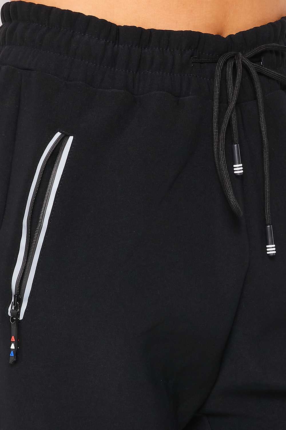 Wholesale Scuba Solid Thick Fleece Lined Jogger Pocket Zipper & Drawstring