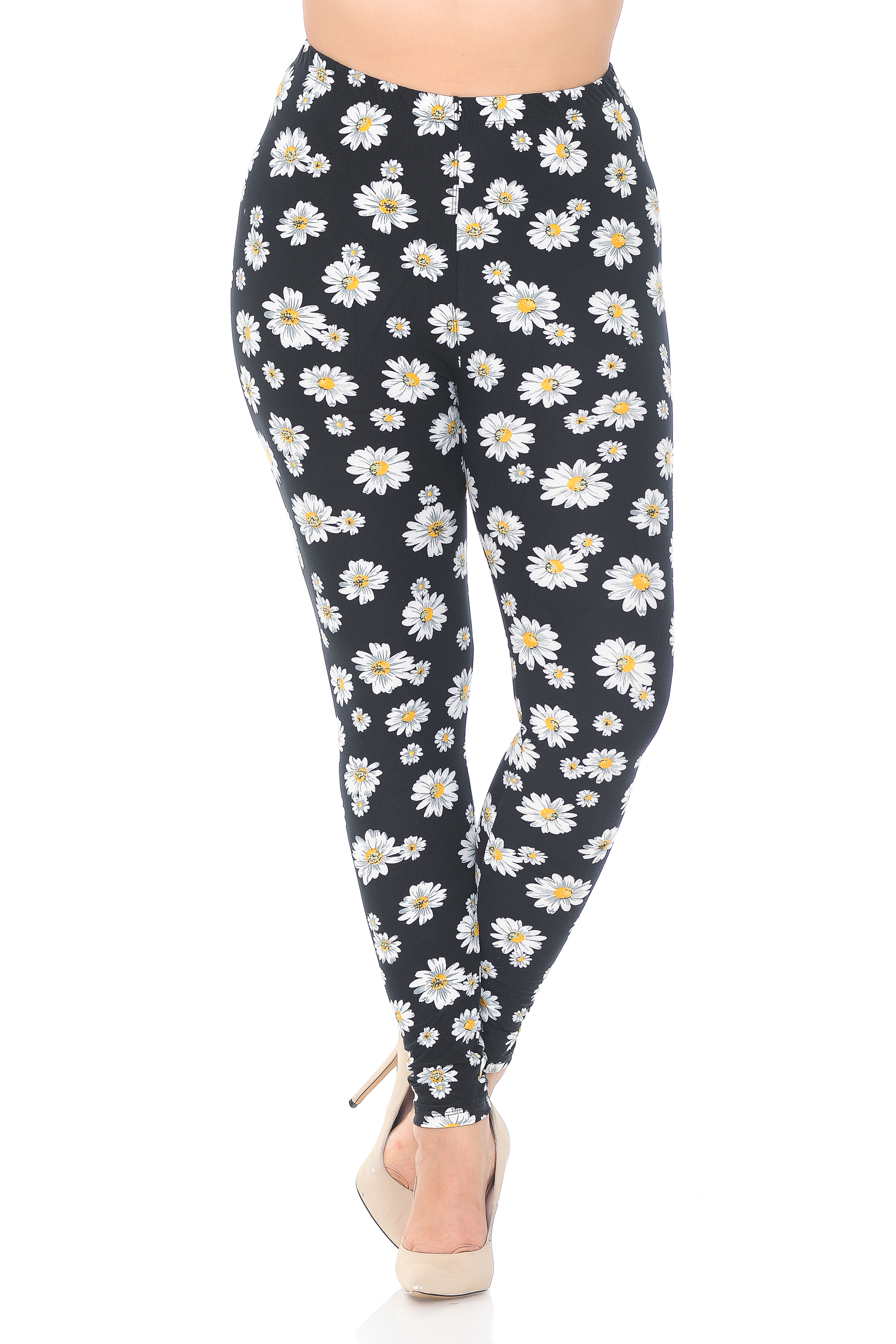 Wholesale Buttery Smooth Daisy Plus Size Leggings