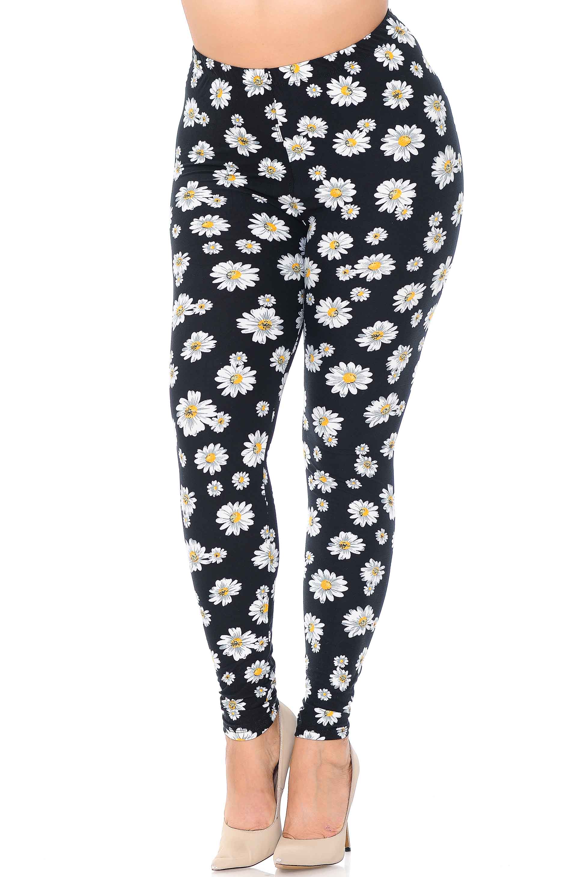 Wholesale Buttery Smooth Daisy Plus Size Leggings