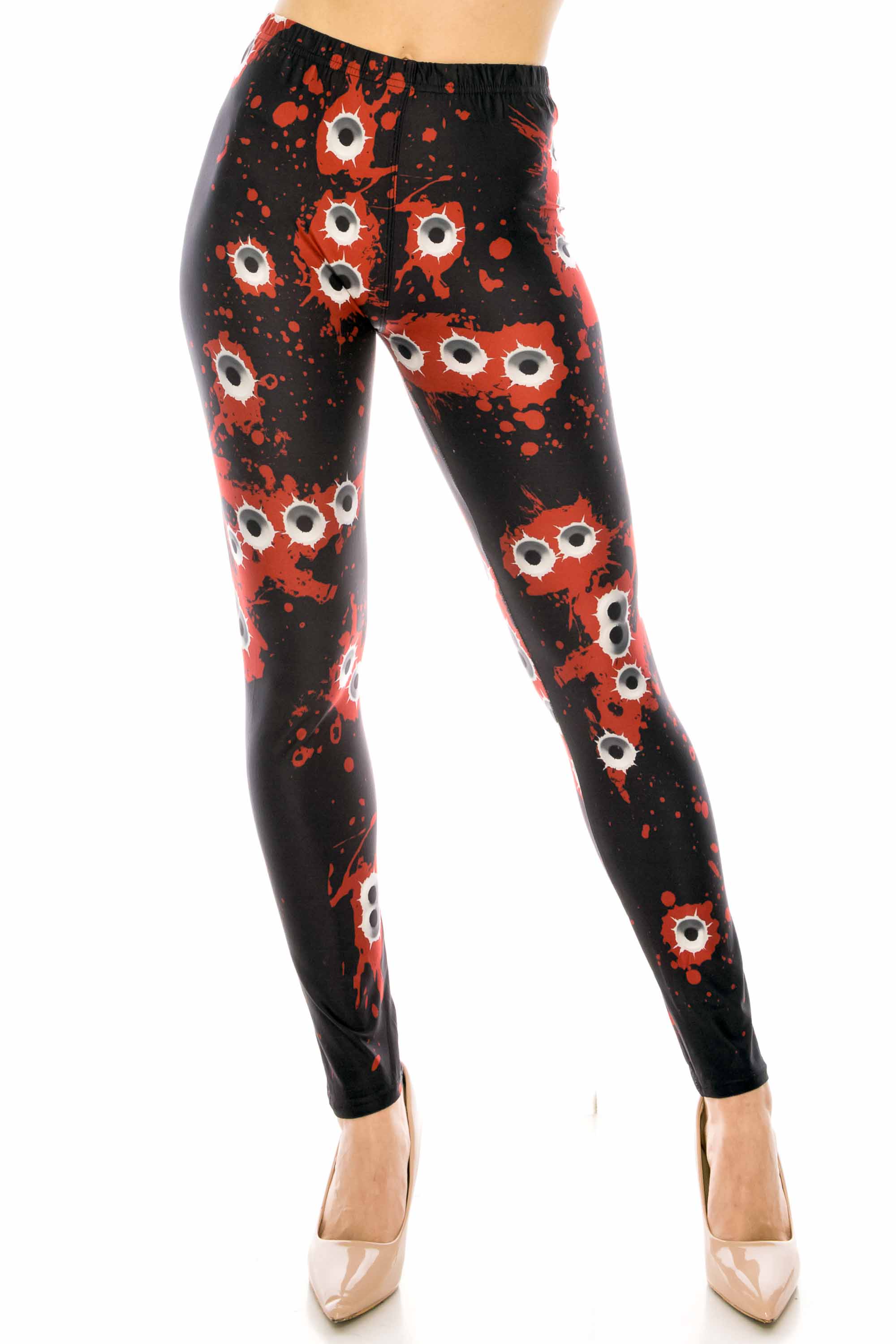 Wholesale Creamy Soft Bullet Holes Leggings