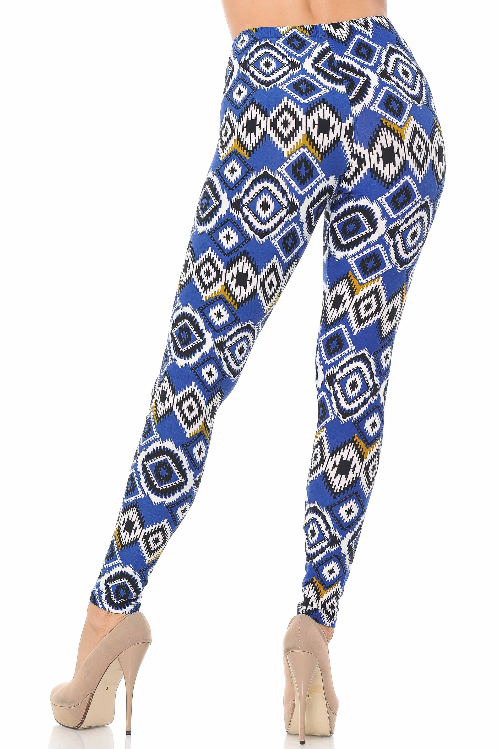 Wholesale Buttery Smooth Beautiful Blue Tribal Leggings