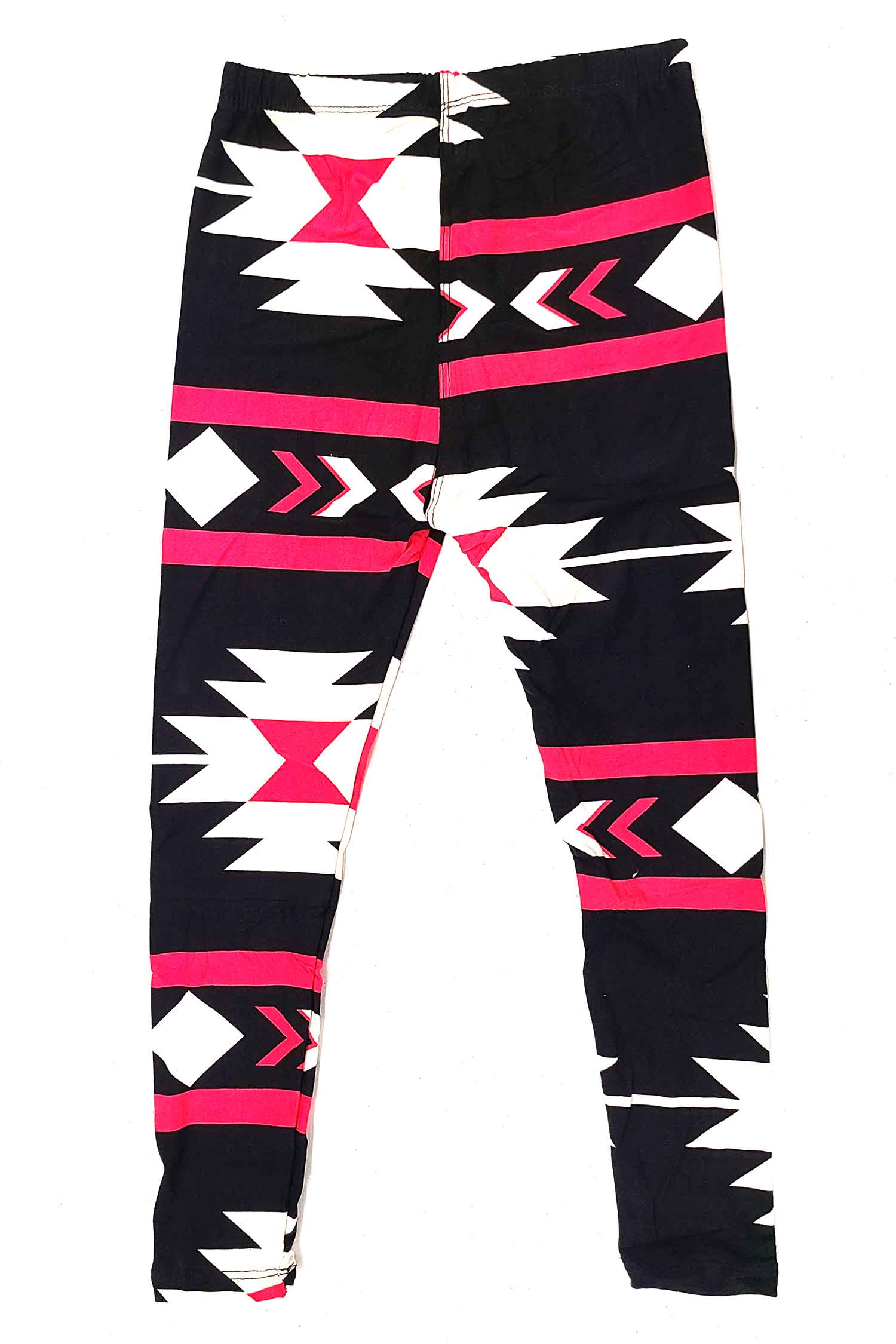 Wholesale Buttery Soft Magenta Aztec Tribal Kids Leggings