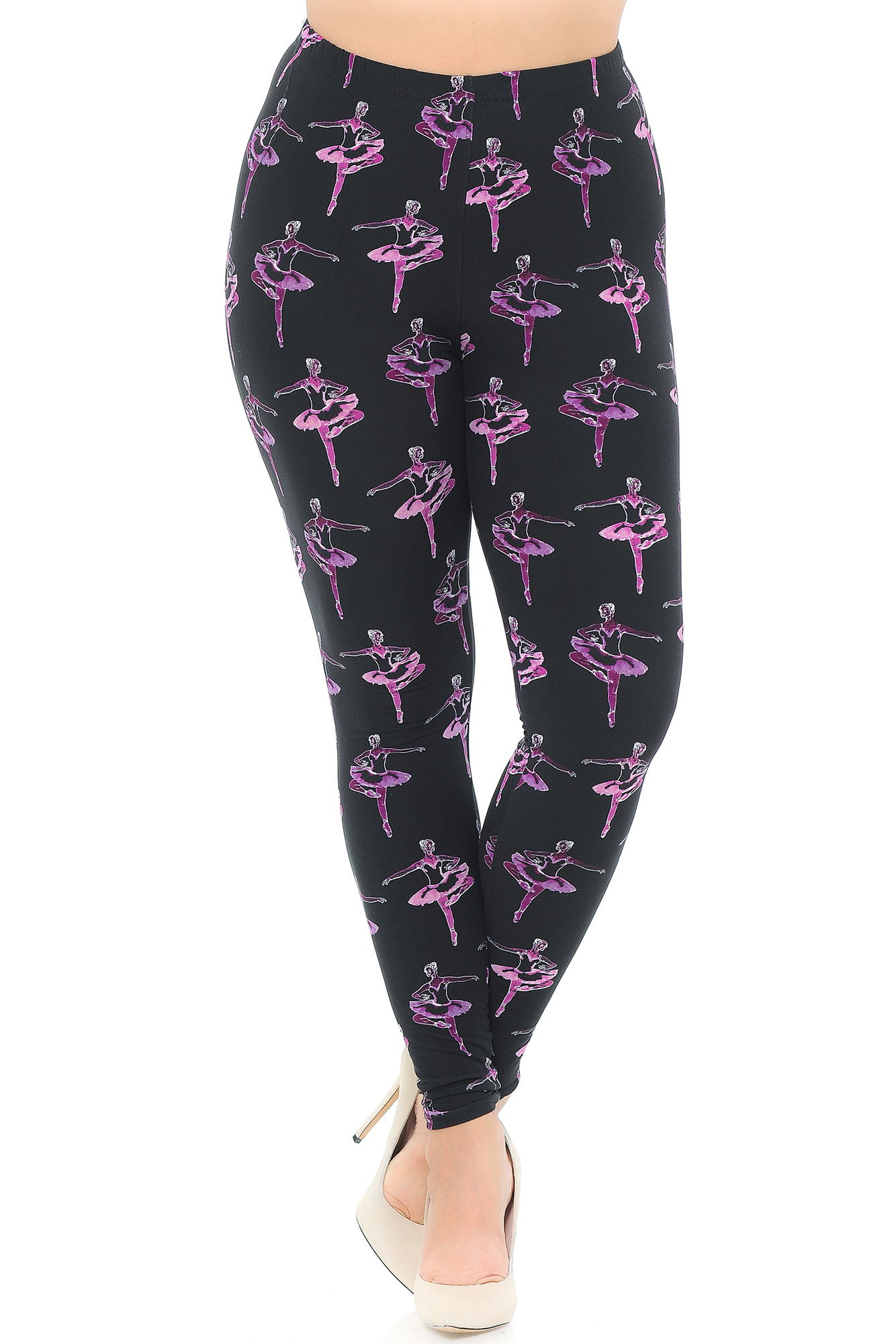 Wholesale Buttery Smooth Ballerina Extra Plus Size Leggings - 3X-5X