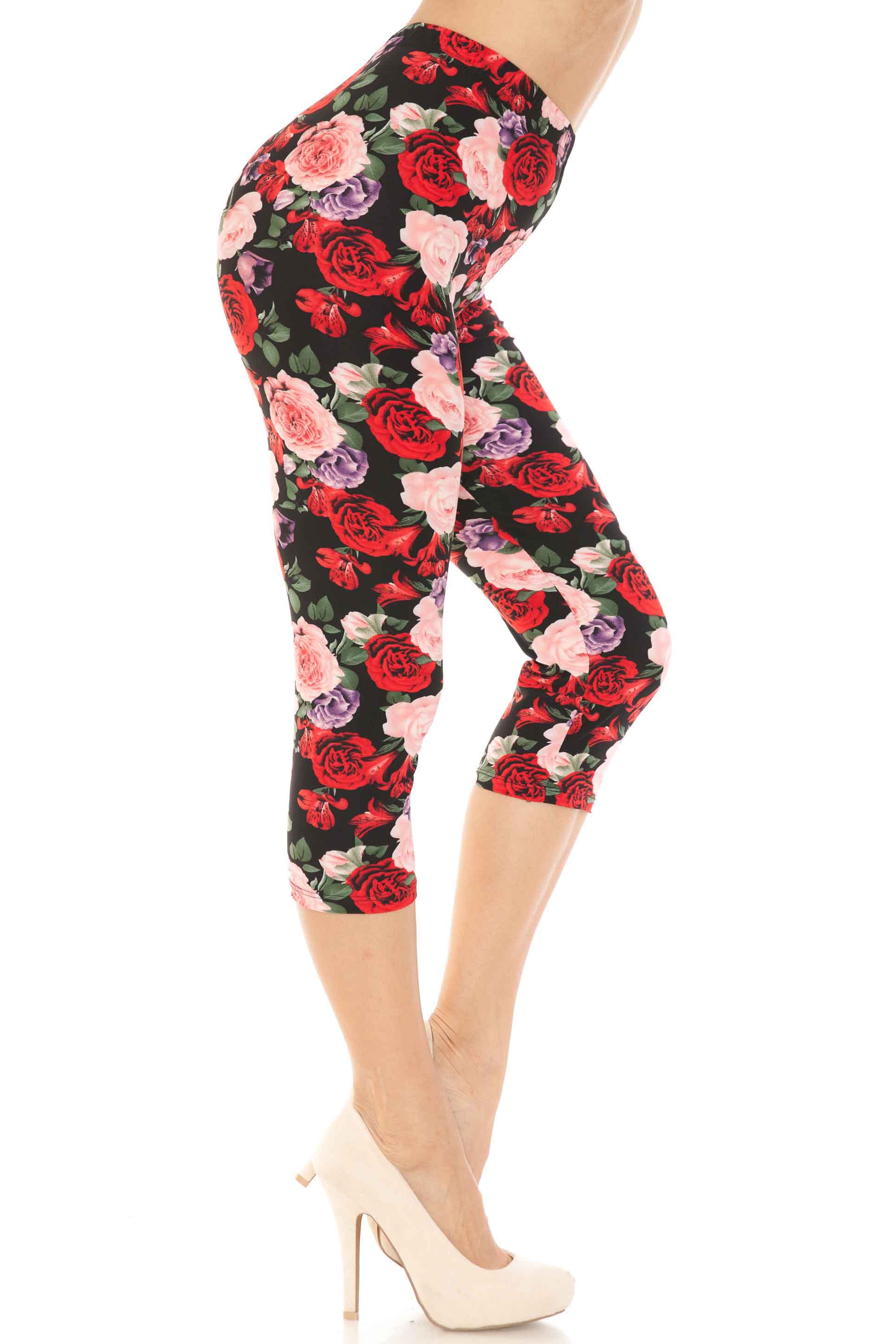 Wholesale Buttery Smooth Beautiful Rose Capris