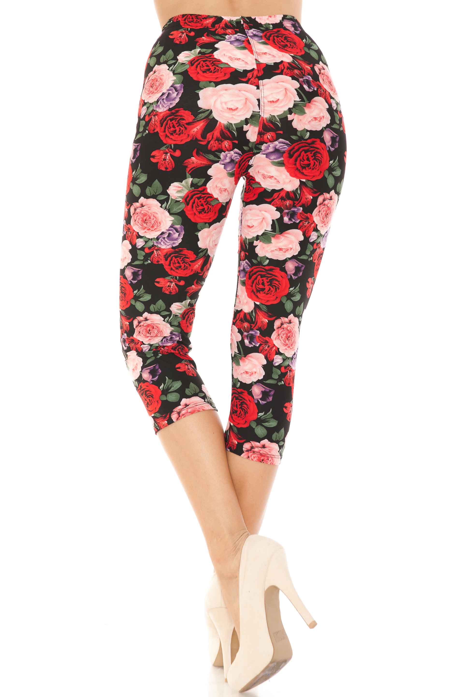 Wholesale Buttery Smooth Beautiful Rose Capris