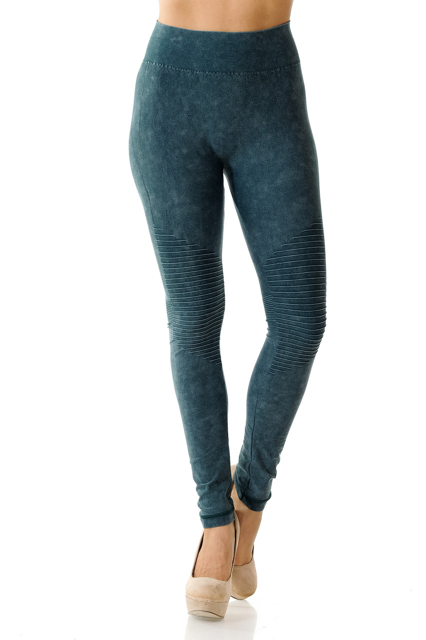 Front Olive Elite Fit Cruiser Moto Plus Size Leggings