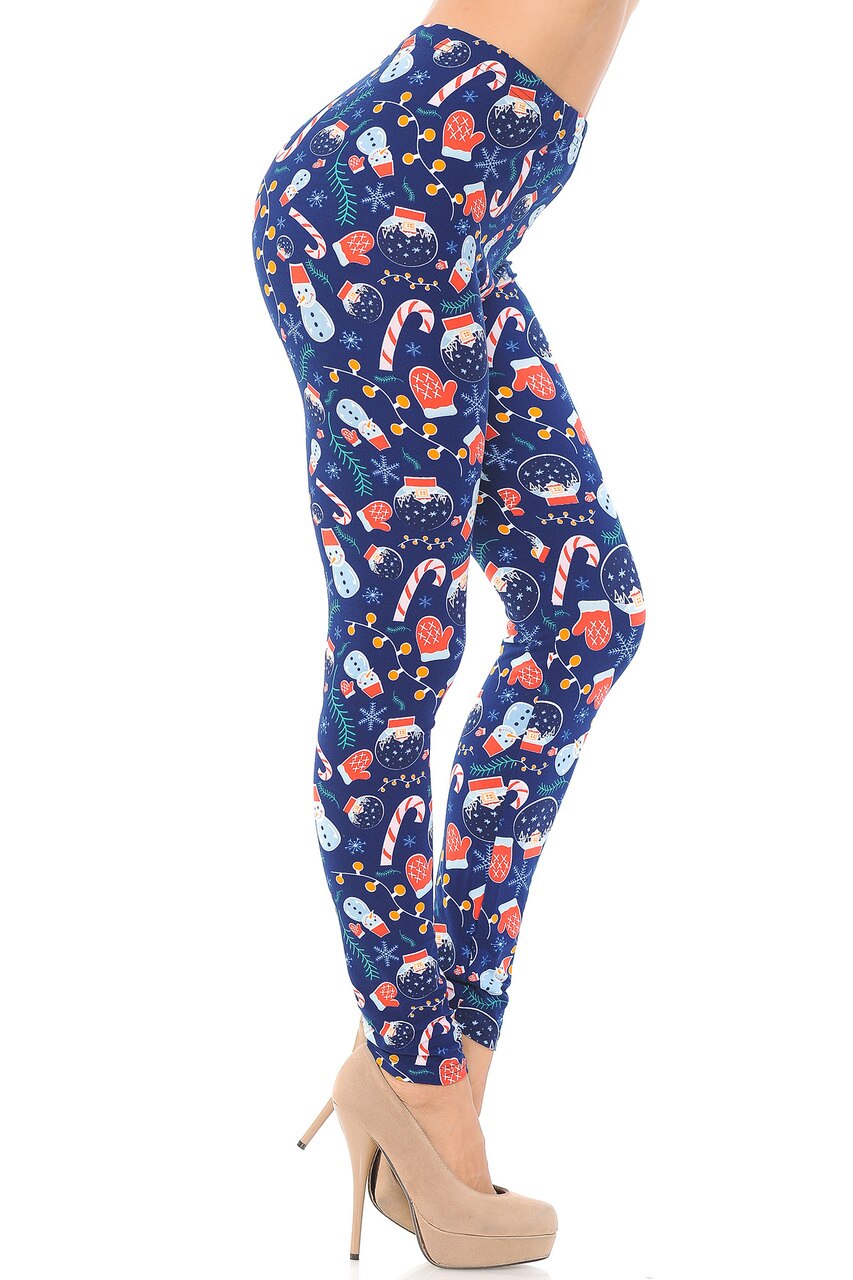 Wholesale Buttery Smooth Memories of Christmas Plus Size Leggings