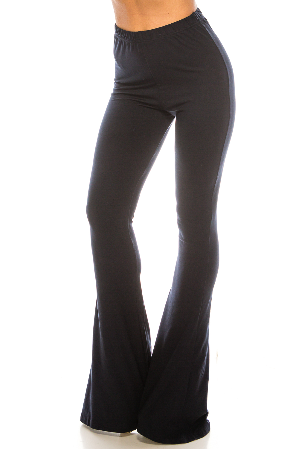 Wholesale Buttery Smooth Basic Solid Bell Bottom Leggings