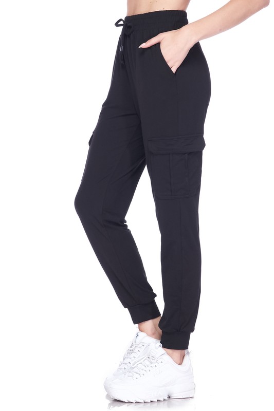 Wholesale Buttery Smooth Basic Solid Cargo Plus Size Joggers - New Mix
