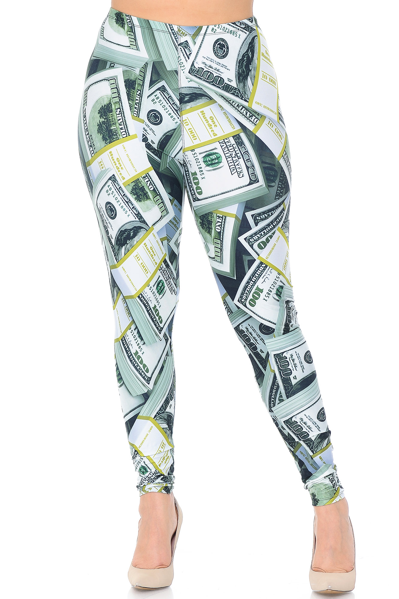 Wholesale Creamy Soft Cash Money Plus Size Leggings - USA Fashion™