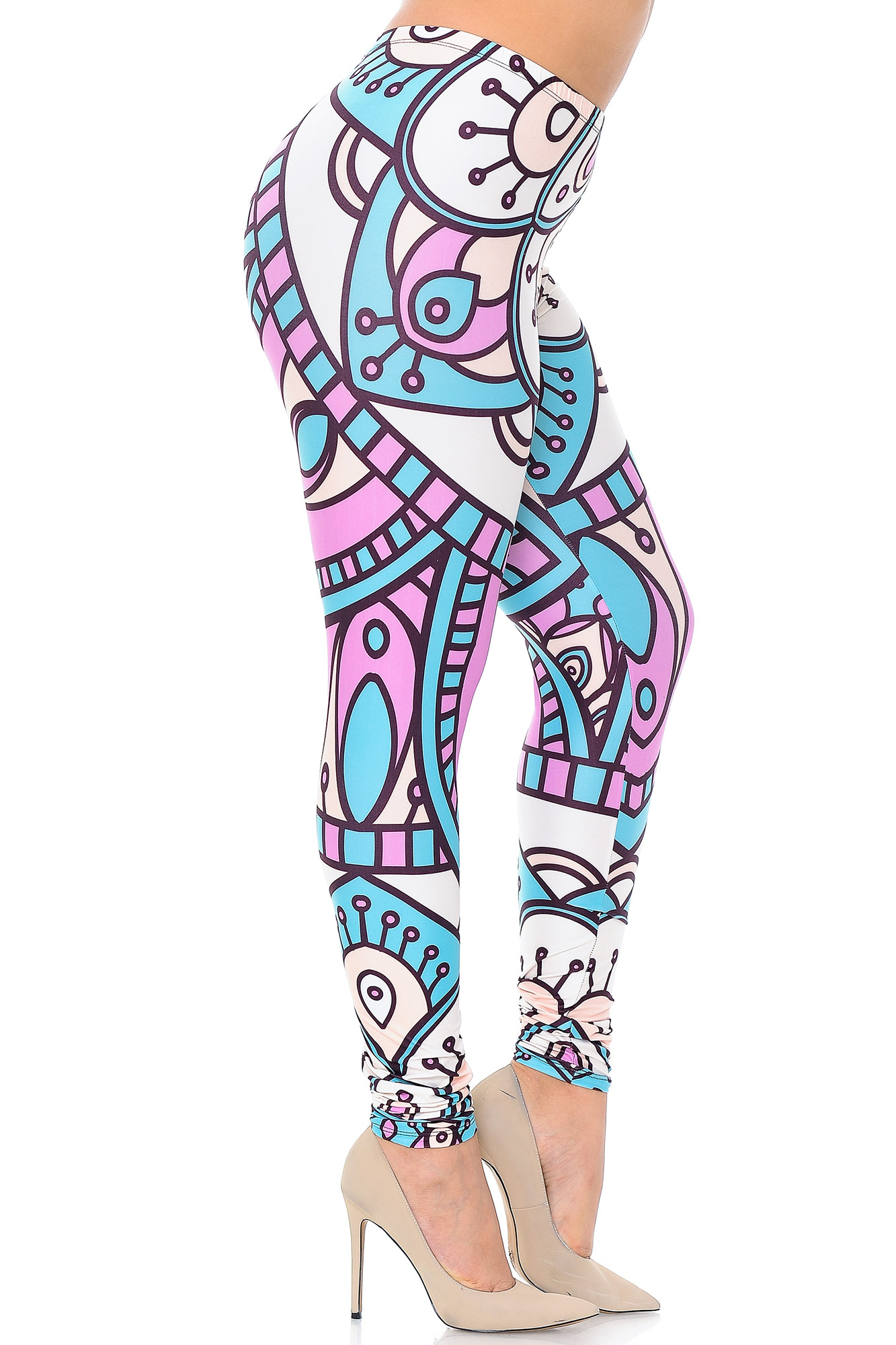 Wholesale Creamy Soft Cute Mandala Plus Size Leggings - USA Fashion™