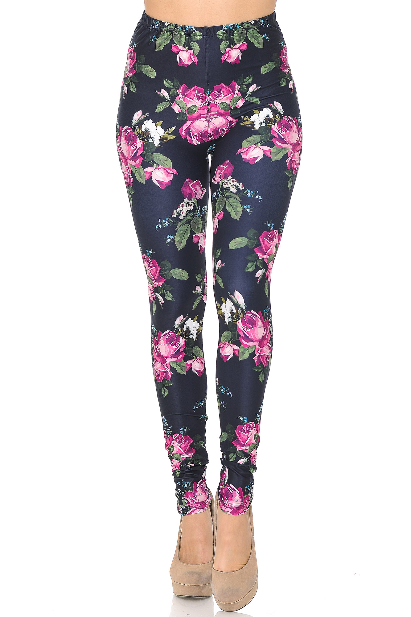 Wholesale Creamy Soft Fuchsia Rose Leggings - USA Fashion™