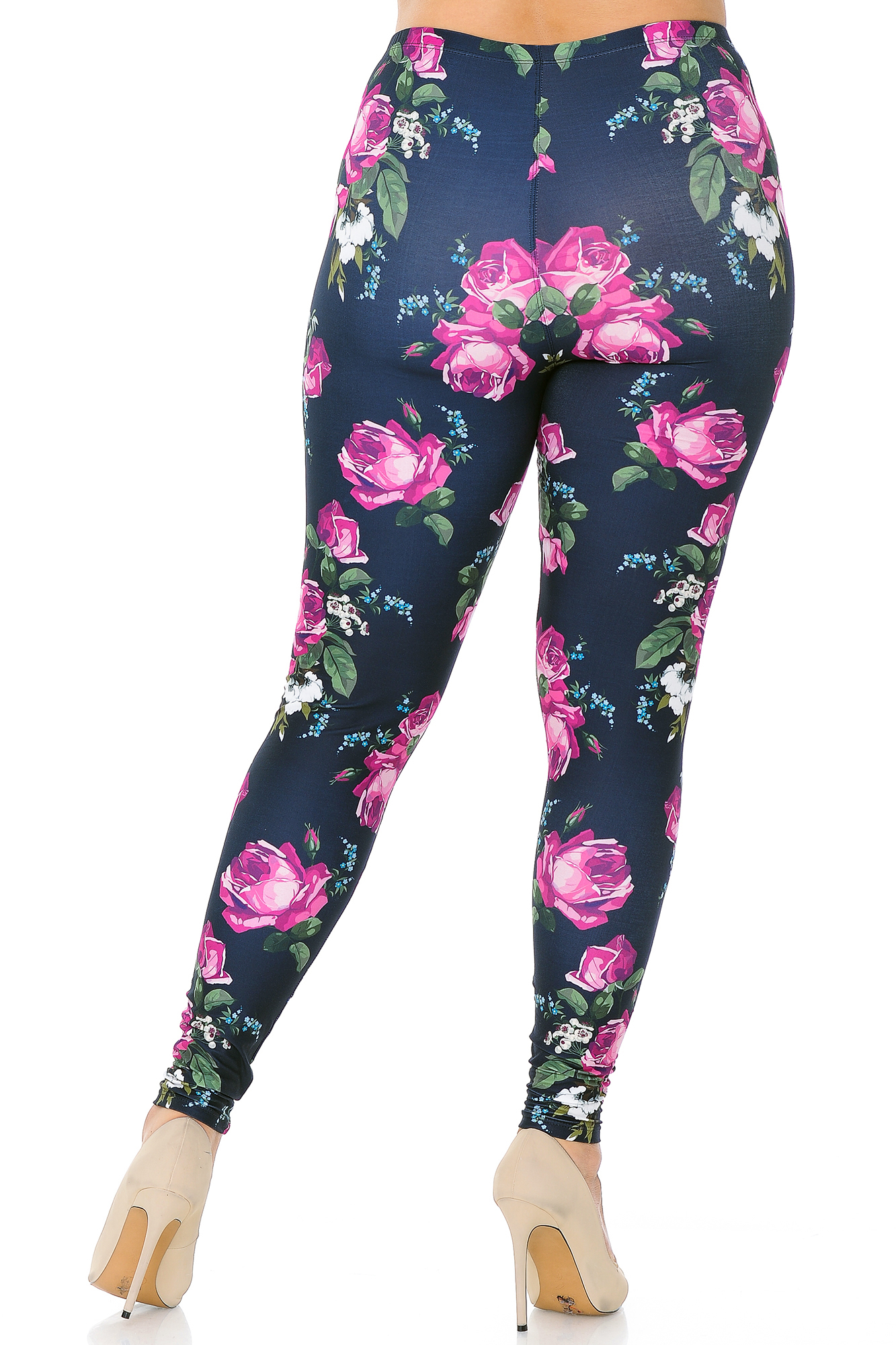 Wholesale Creamy Soft Fuchsia Rose Plus Size Leggings - USA Fashion™