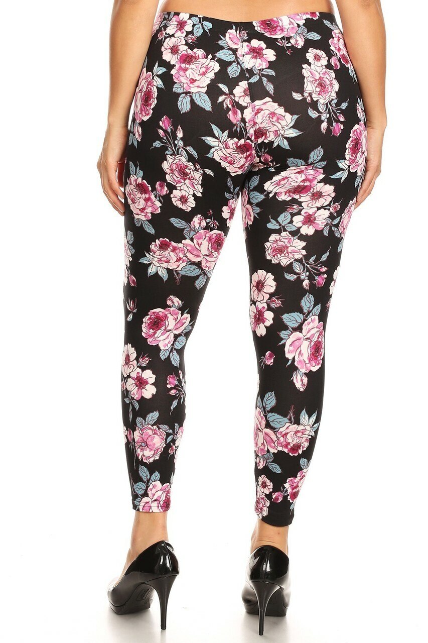 Wholesale Buttery Smooth Perfect Pink Rose Plus Size Leggings