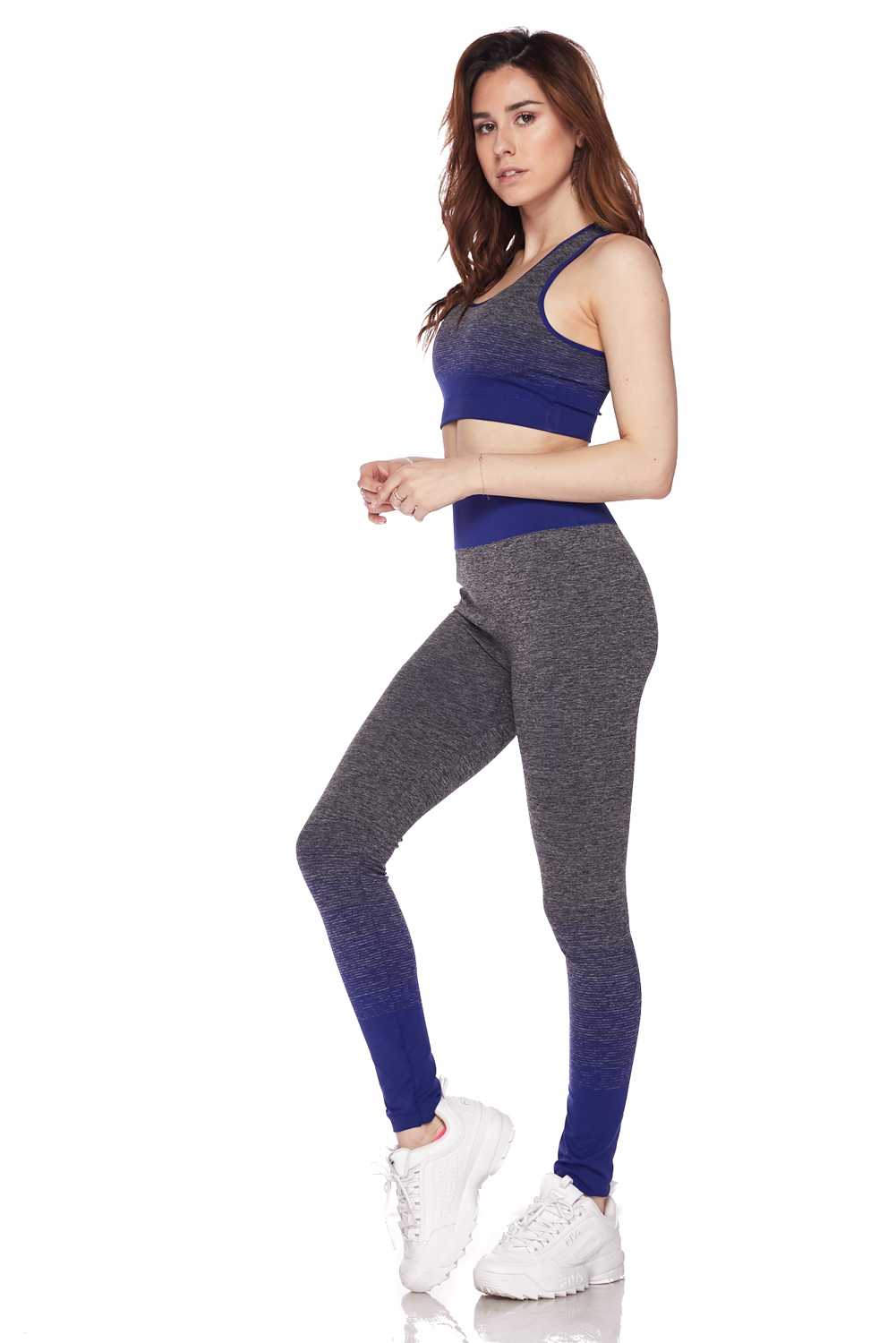 Wholesale Premium 2 Color Ombre Sport Bra and Legging Set