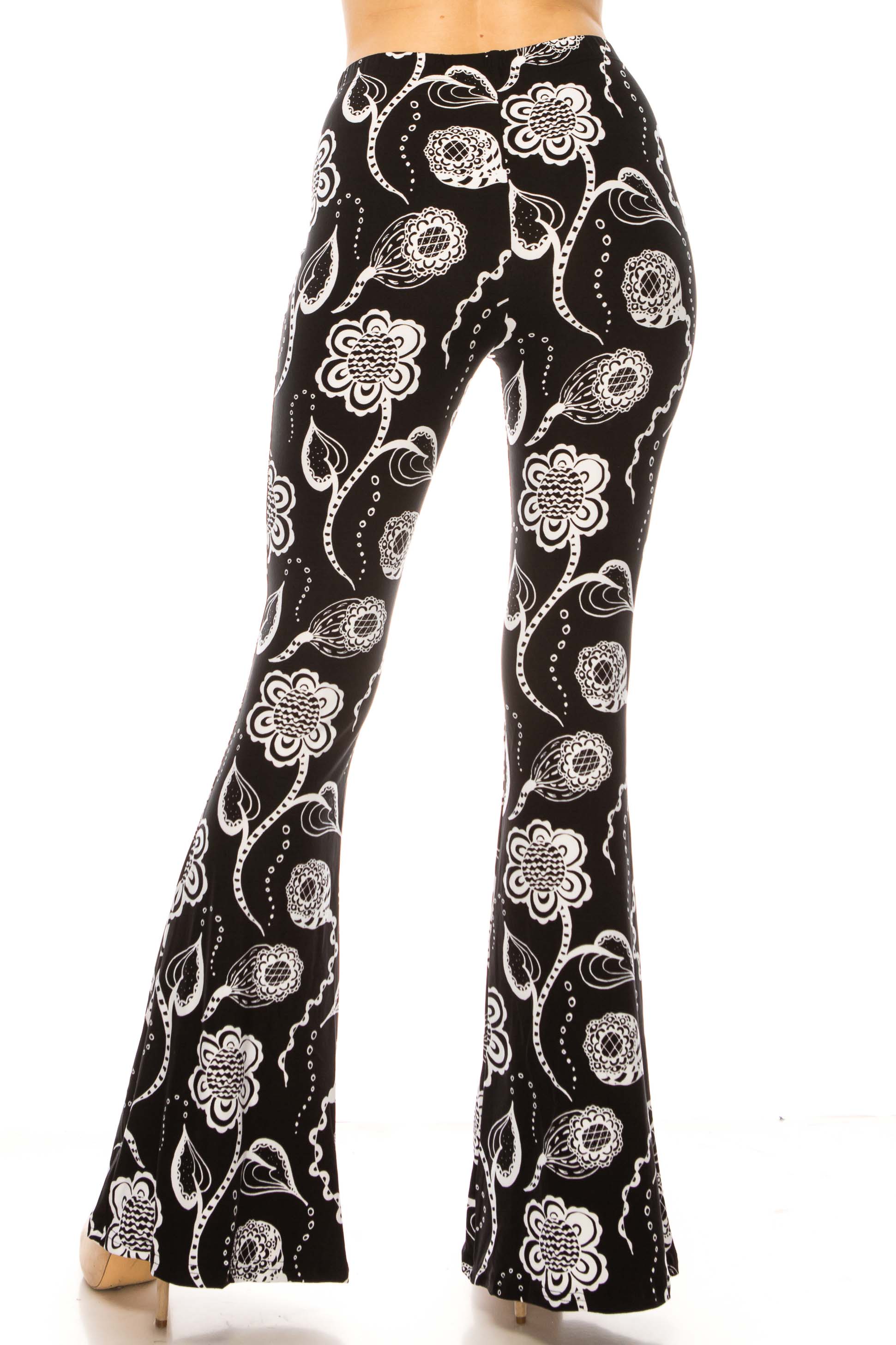 Wholesale Buttery Smooth Floral Medley Bell Bottom Leggings