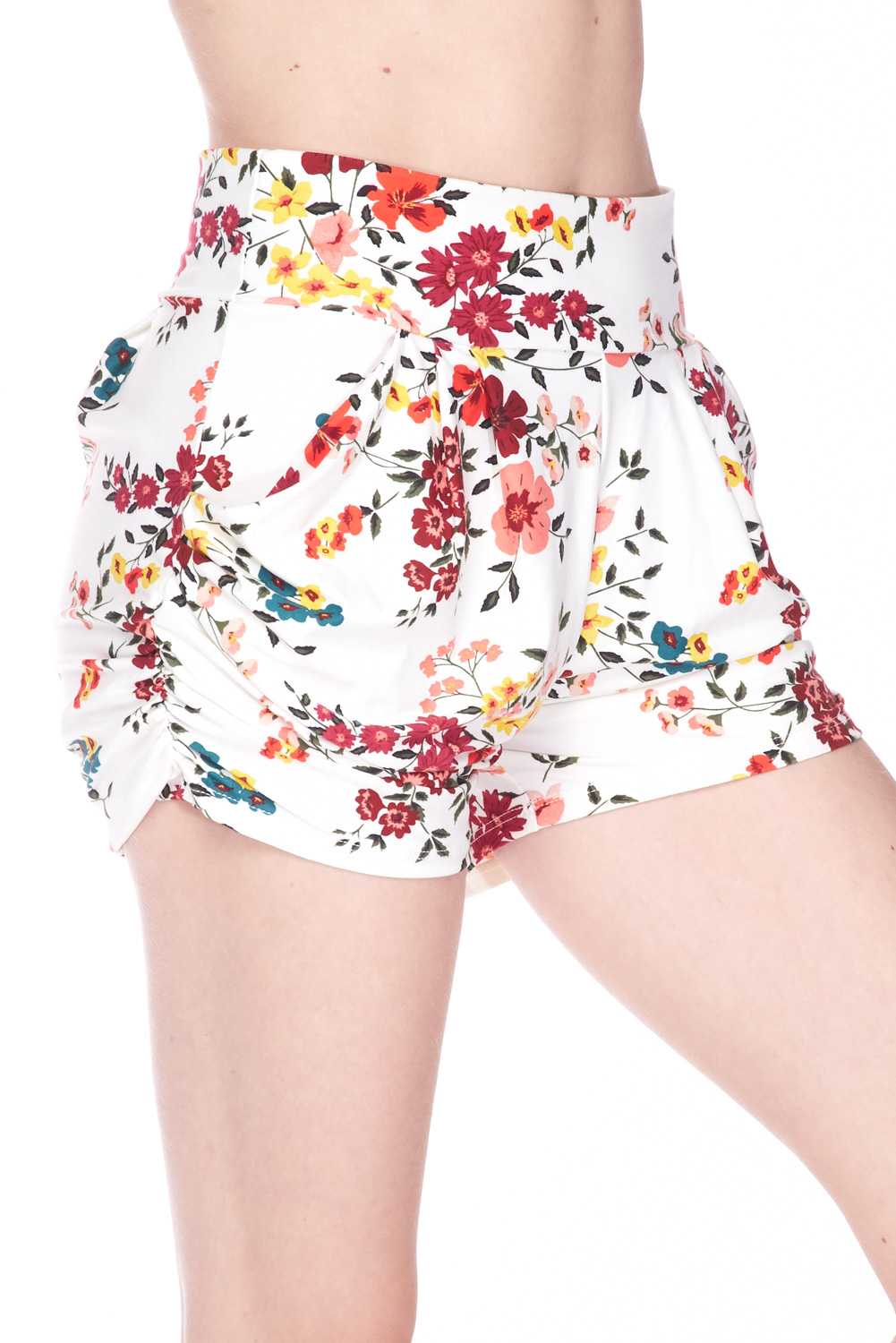 Buttery Smooth Fresh Spring Floral Plus Size Harem Shorts