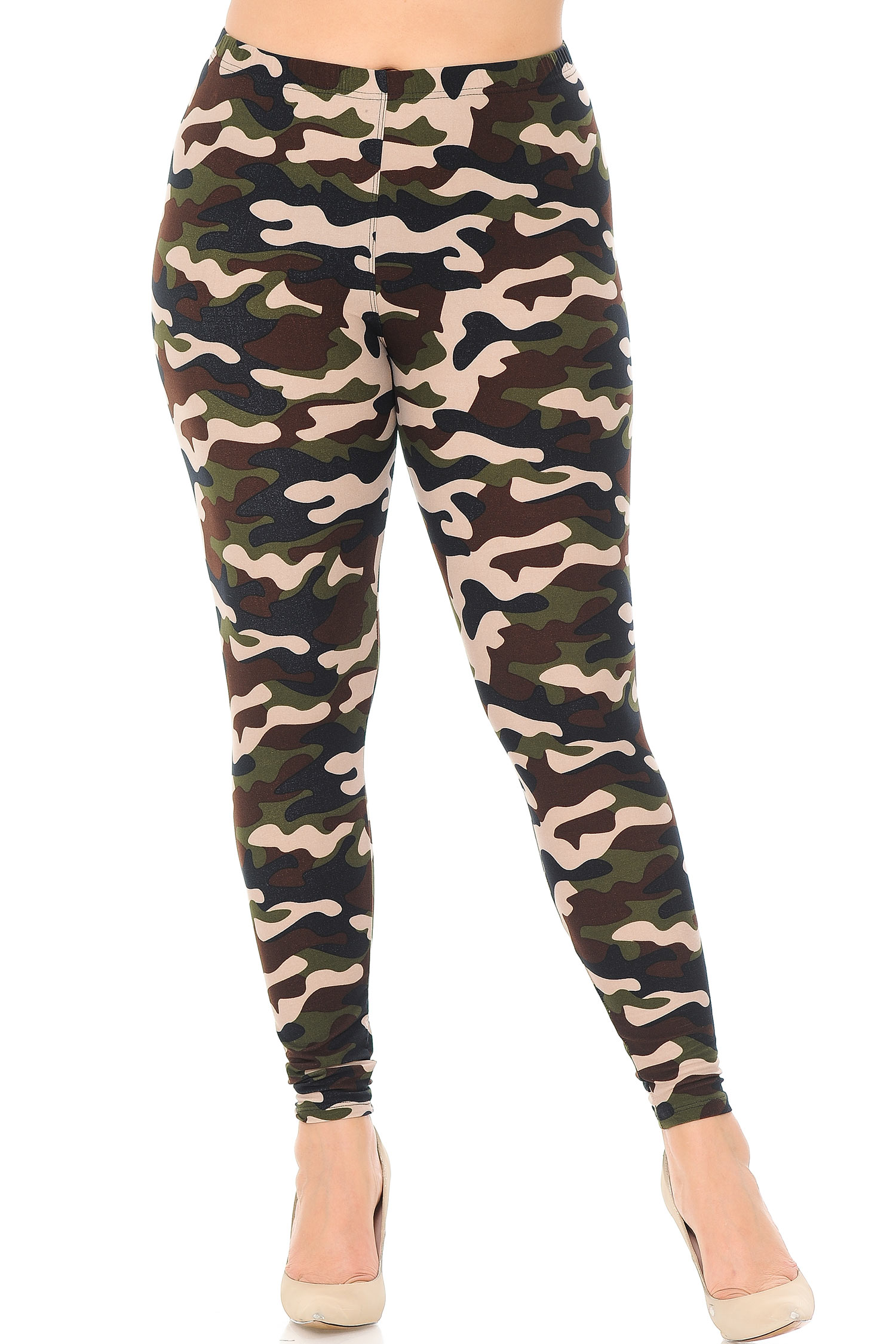Wholesale Buttery Smooth Flirty Camouflage Plus Size Leggings