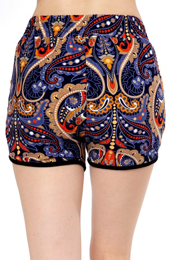 Wholesale Buttery Smooth Vegas Paisley Dolphin Shorts