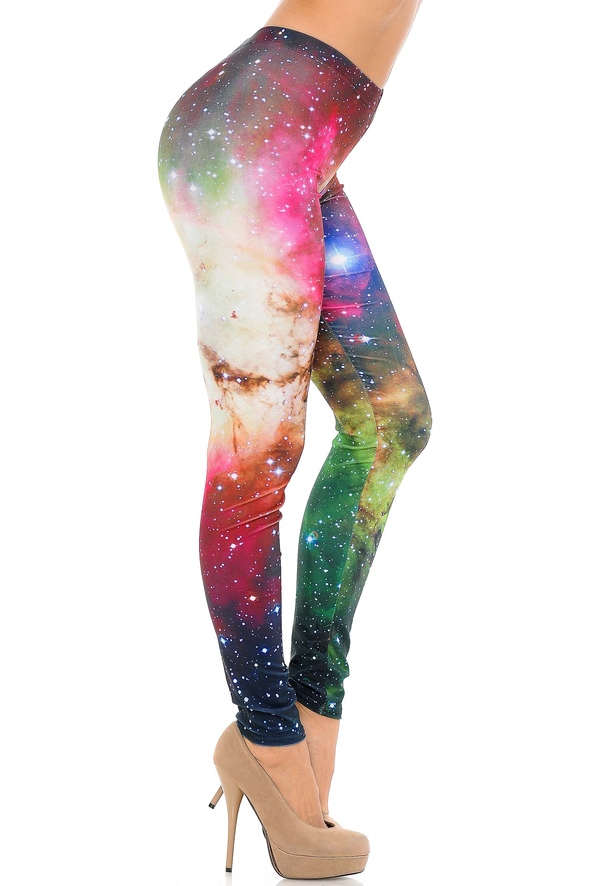 Wholesale Graphic Print Lucid Nebula Galaxy Leggings