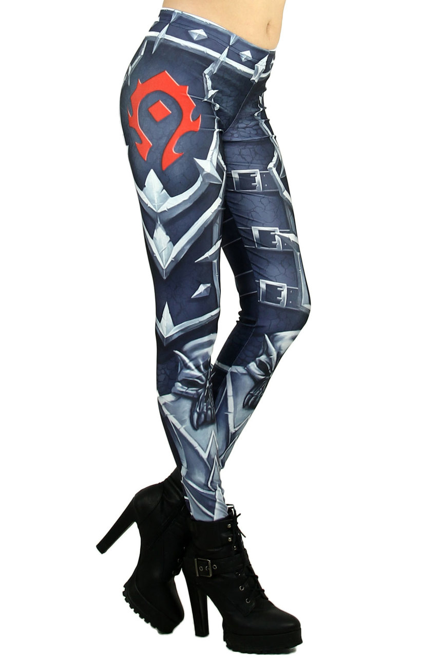 Right Side Image of Wholesale Graphic Print Sigil of War Leggings
