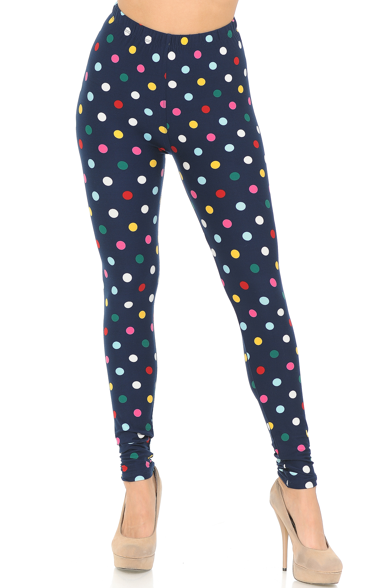 Wholesale Buttery Soft Colorful Polka Dot Leggings