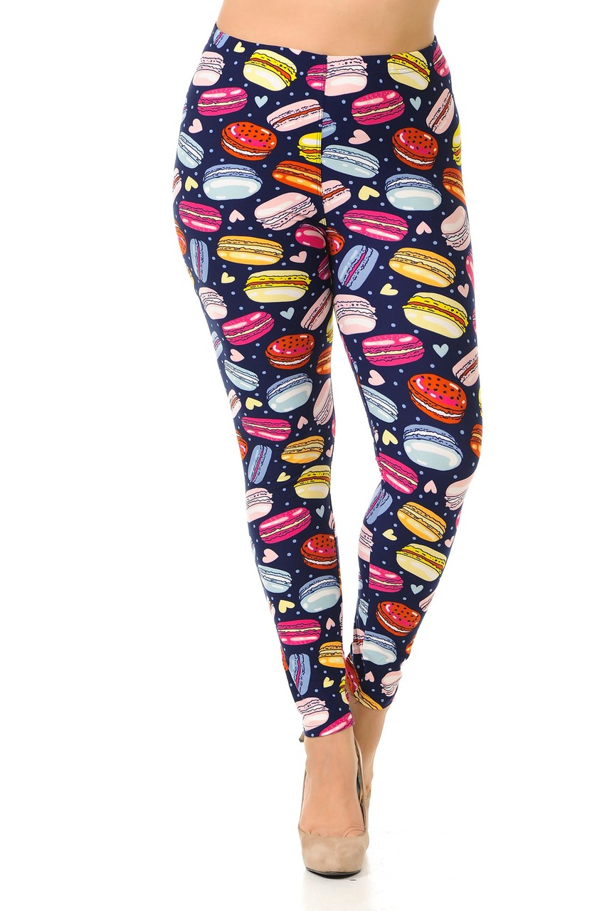 Buttery Smooth Colorful Macaroons Plus Size Leggings