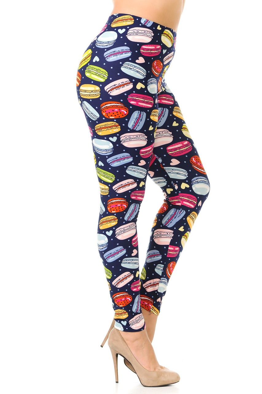 Buttery Smooth Colorful Macaroons Plus Size Leggings
