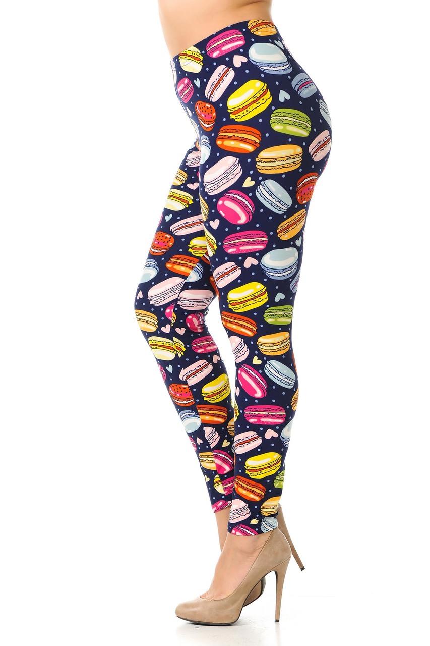 Buttery Smooth Colorful Macaroons Plus Size Leggings