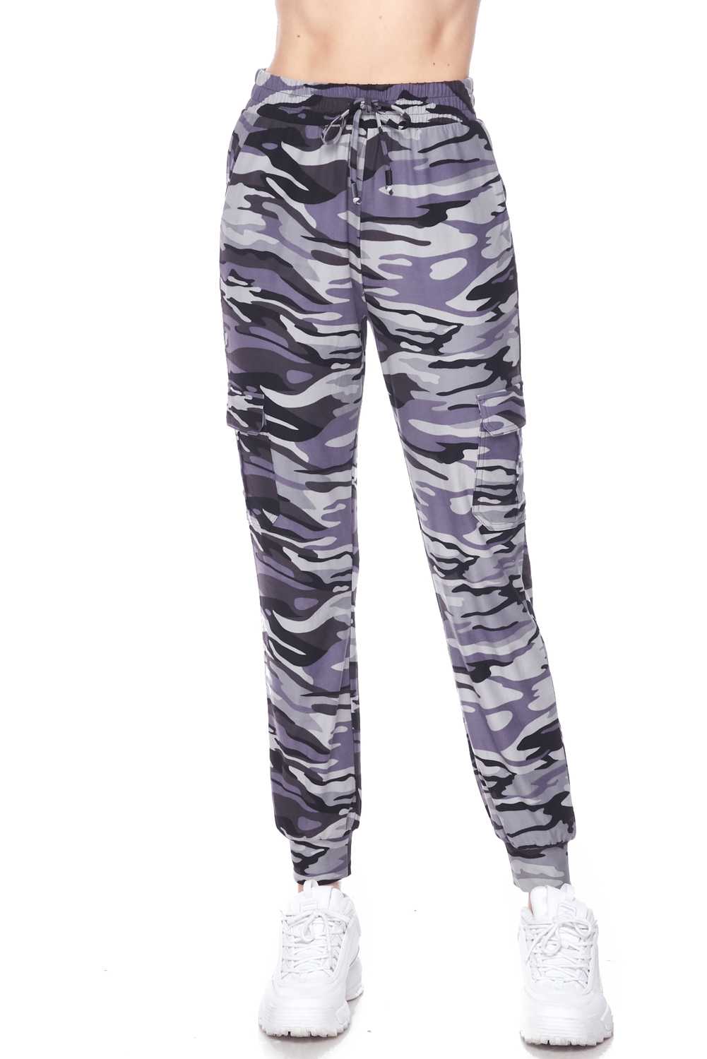 Wholesale Buttery Smooth Charcoal Camouflage Cargo Joggers - New Mix