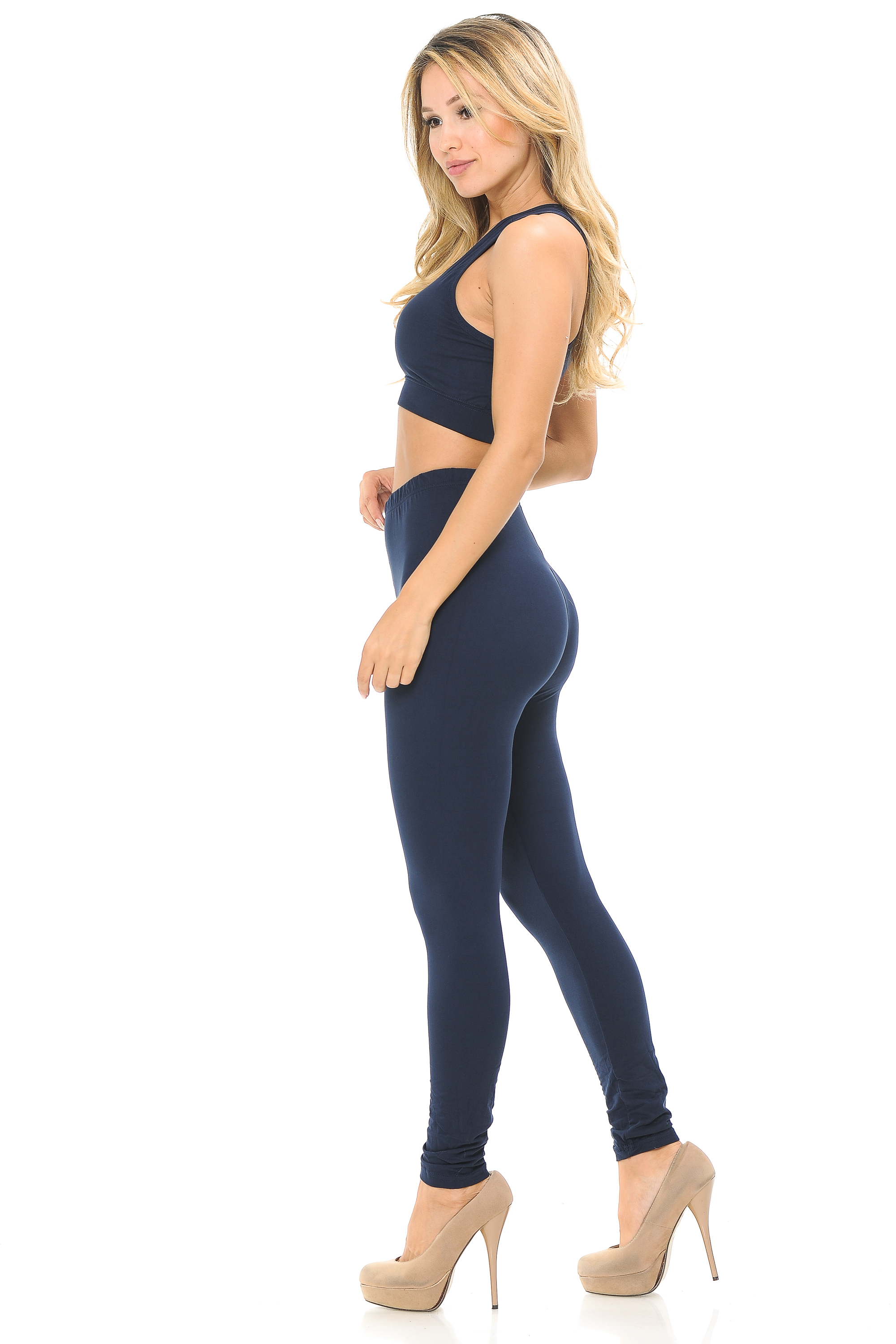 Wholesale Buttery Smooth Basic Solid Leggings and Bra Set