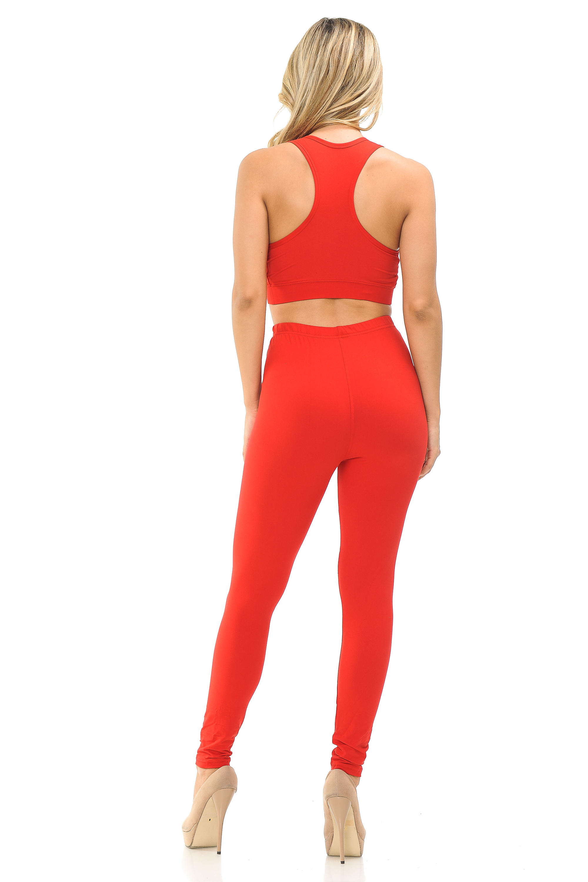 Wholesale Buttery Smooth Basic Solid Leggings and Bra Set