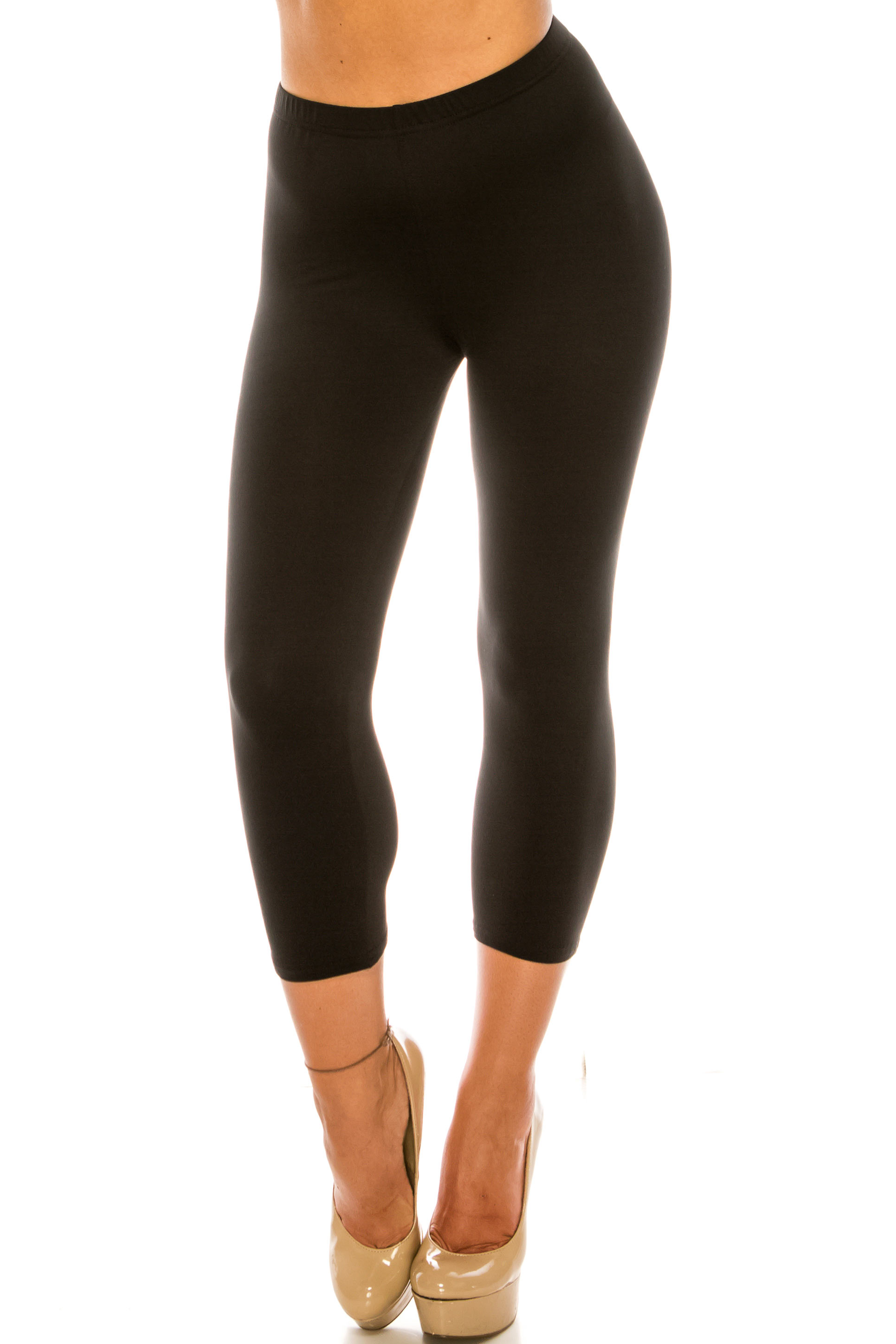 Wholesale Buttery Smooth Basic Solid Capris - USA Fashion