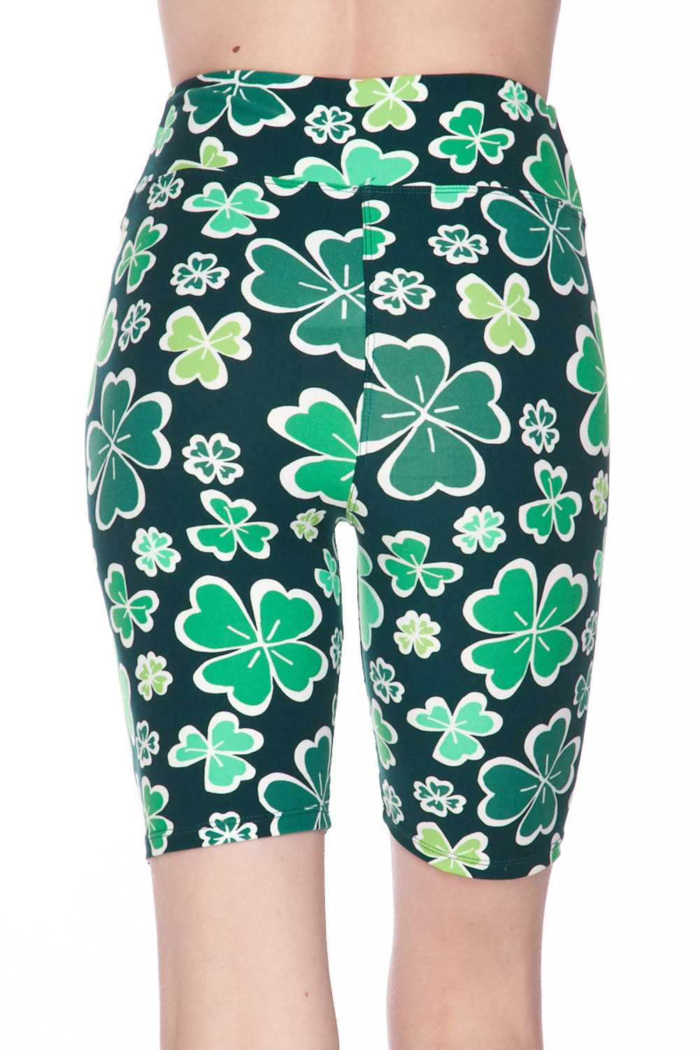 Wholesale Buttery Smooth Green Irish Clover Shorts - 3 Inch