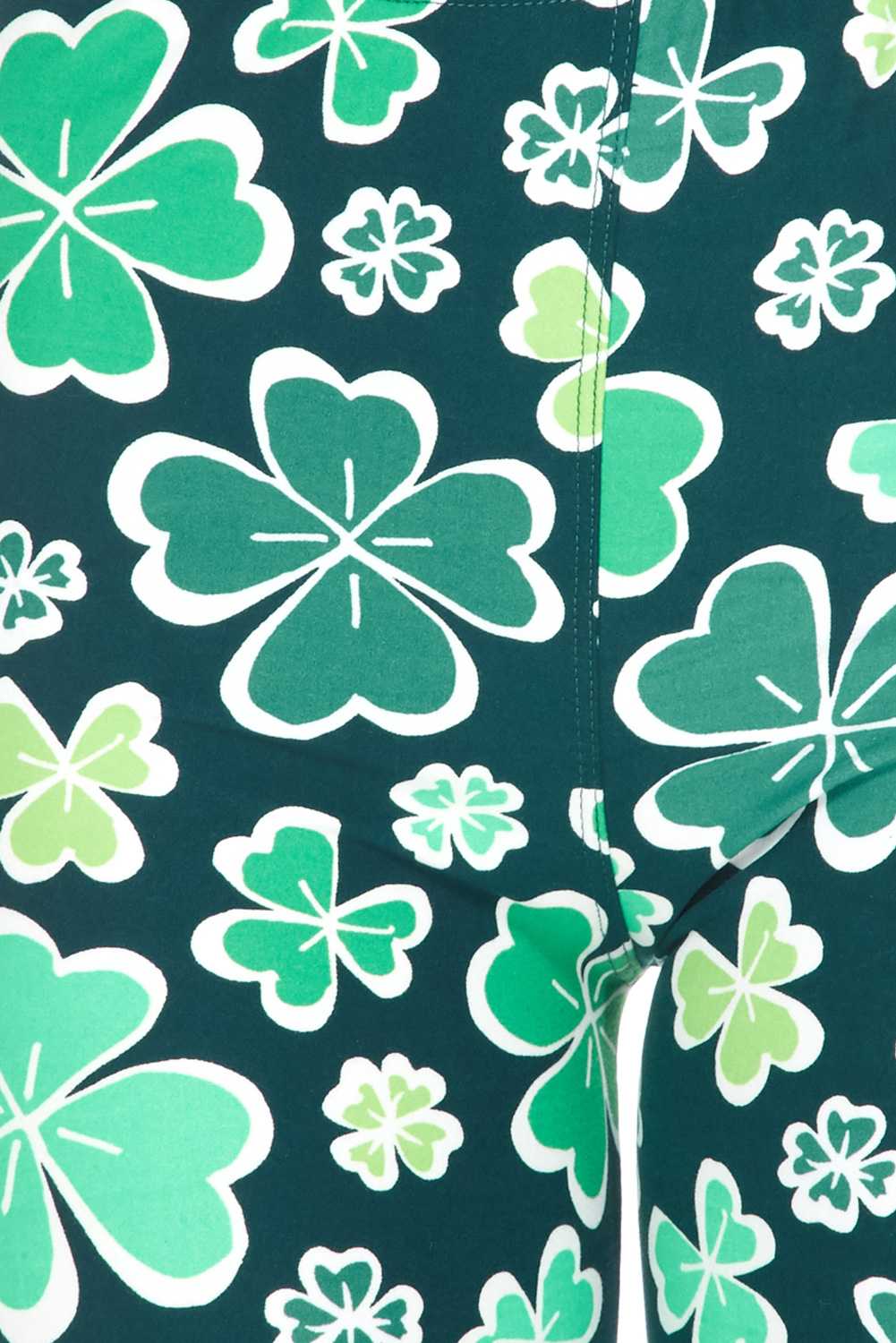 Wholesale Buttery Smooth Green Irish Clover Shorts - 3 Inch